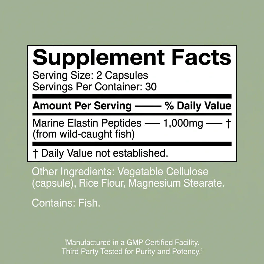 Elastin Peptide Skin Tightening Formula